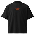 Ci vediamo al mare — t-shirt oversize nera, ricamo arancione