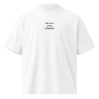 Mi sono perso volentieri — t-shirt oversize bianca, ricamo blu